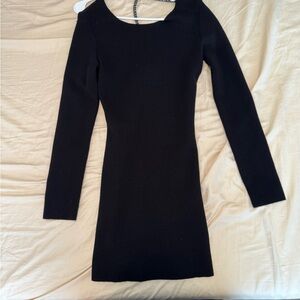 Low Back Soft Black Dress